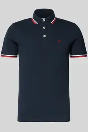 JACK & JONES Slim fit poloshirt met logostitching, model 