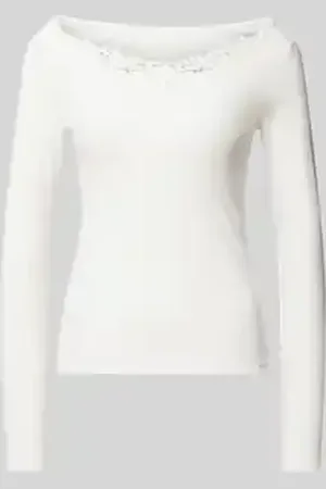 ONLY Shirt met lange mouwen en kant, model 