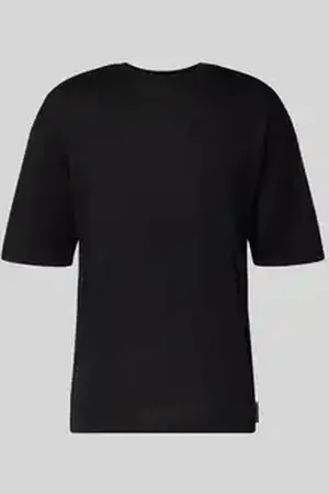 Review T-shirt met labeldetail en ronde hals