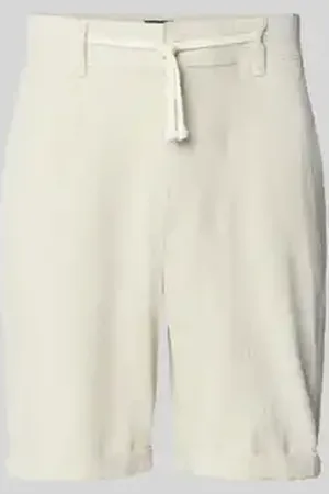McNeal Regular fit korte linnen broek met tunnelkoord