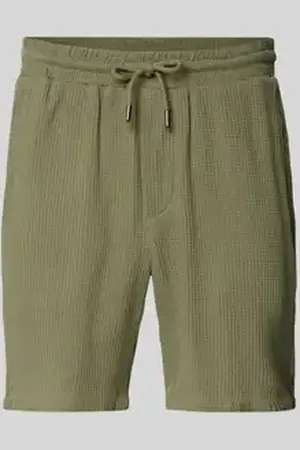 Only & Sons Korte broek met structuurmotief en elastische band, model 