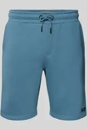 Blend Korte regular fit sweatshorts met labelpatch