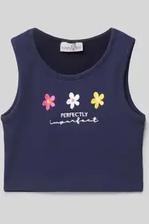 happy girls Tanktop met motiefstitchings