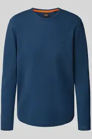 HUGO BOSS Shirt met lange mouwen en labelstitching, model 