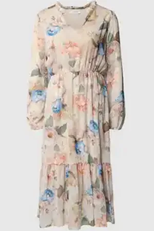 Zabaione Midi-jurk in laagjeslook