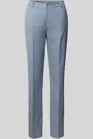 Christian Berg Stoffen slim fit broek met structuurpatroon