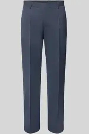 HUGO BOSS Regular fit pantalon met persplooien, model 