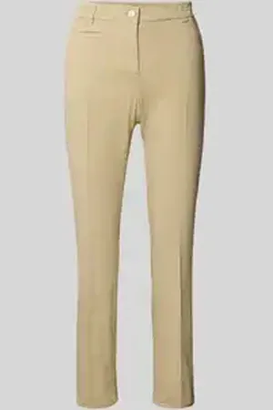 Cambio Skinny fit stoffen broek met persplooien, model 