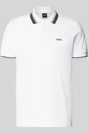 HUGO BOSS Regular fit poloshirt met labelprint, model 