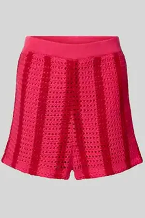Colourful rebel Regular fit korte broek met ajourpatroon, model 