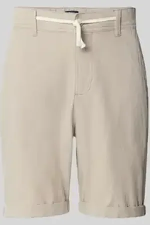 McNeal Regular fit korte linnen broek met tunnelkoord