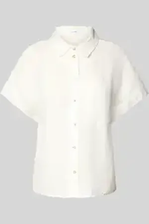 Opus Slim fit linnen blouse met 1/2-mouwen, model 