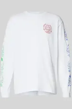 Edwin Shirt met lange mouwen met labelprints, model 