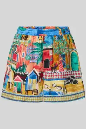 Shiwi Korte broek van een mix van viscose en linnen, model 