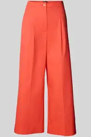 Luisa Cerano Wide leg broek met bandplooien