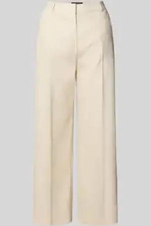 Comma, Straight leg pantalon met bandplooien