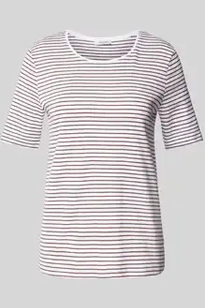 Maerz T-shirt met geribde ronde hals