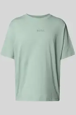 HUGO BOSS T-shirt met labelprint en ronde hals
