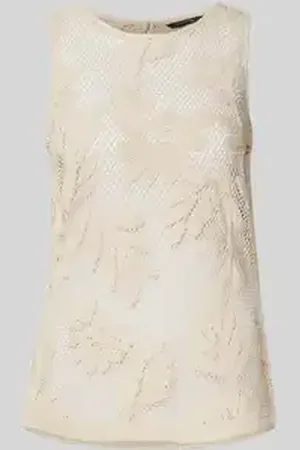 Comma, Semi-transparante top met ronde hals