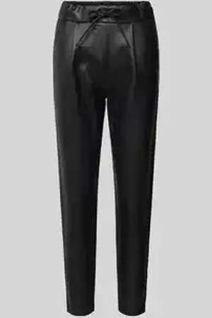 ONLY Loose fit broek in leerlook met tunnelkoord, model 