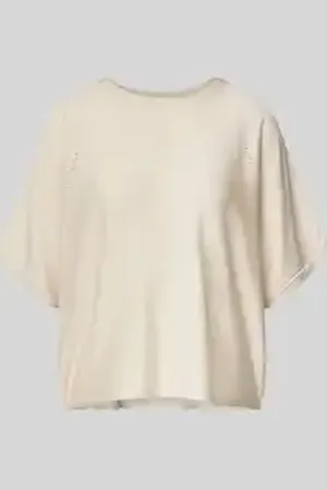 Comma, Gebreid shirt met ronde hals