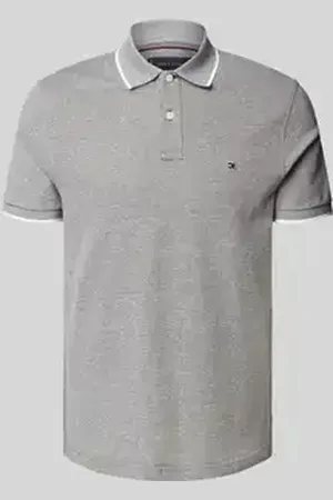 Tommy Hilfiger Regular fit poloshirt van een mix van katoen en linnen
