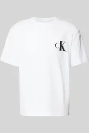Calvin Klein T-shirt met labelprint en ronde hals