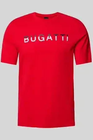 Bugatti T-shirt met labelprint