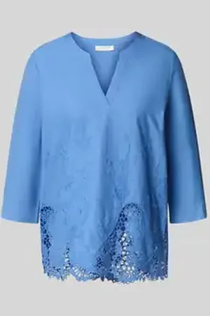 ETERNA Regular fit blouse met motiefstitching
