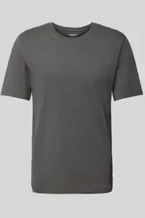 JACK & JONES T-shirt met geribde ronde hals