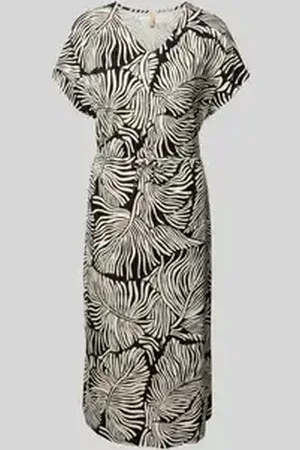 soyaconcept Midi-jurk met strikceintuur, model 