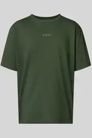 HUGO BOSS T-shirt met labelprint en ronde hals