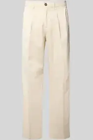 Edwin Straight leg broek met bandplooien, model 