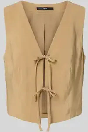 Zero Gilet met V-hals en vetersluiting