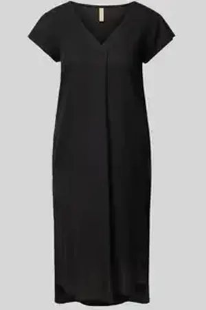 soyaconcept Knielange jurk van een mix van linnen en viscose, model 
