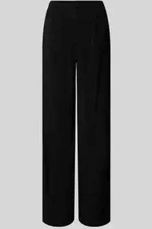 Pieces® Wijde broek van crêpe afwerking, model 