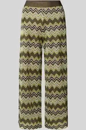Comma, Stoffen broek met elastische band met logo