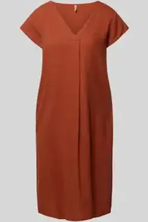 soyaconcept Knielange jurk van een mix van linnen en viscose, model 