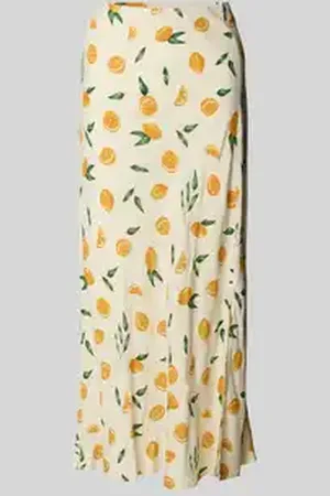 Pieces® Uitlopende midirok met all-over motief, model 
