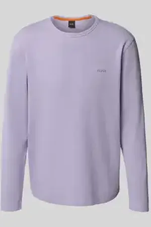 HUGO BOSS Shirt met lange mouwen en labelstitching, model 