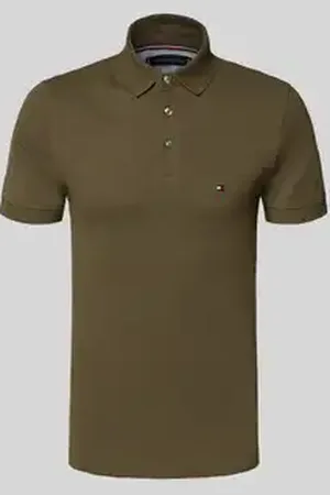 Tommy Hilfiger Slim fit poloshirt van een mix van katoen en elastaan