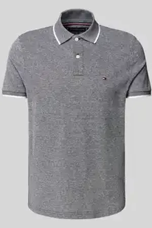 Tommy Hilfiger Regular fit poloshirt van een mix van katoen en linnen