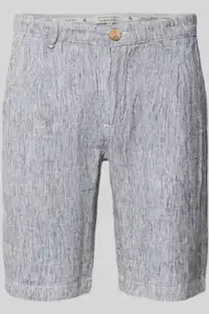 Colours & Sons Regular fit korte linnen broek met achterzakken