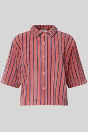 Marc O’ Polo T-shirt met doorknoopsluiting