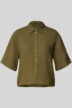 More & More Regular fit linnen blouse met knoopsluiting