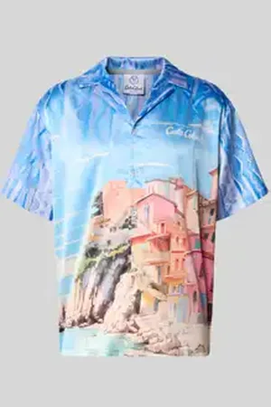 Carlo Colucci Oversized vrijetijdsoverhemd met knoopsluiting