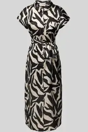 Apricot Midi-jurk met strikceintuur