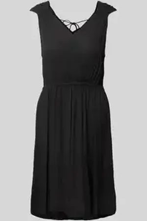 Ichi Knielange jurk van viscose met V-hals, model 