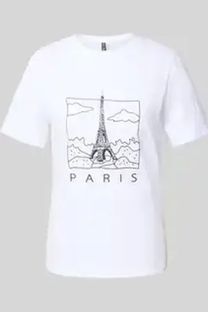Pieces® Regular fit T-shirt van puur katoen, model 
