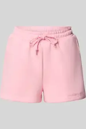 Colourful rebel Regular fit sweatshorts met labelstitching